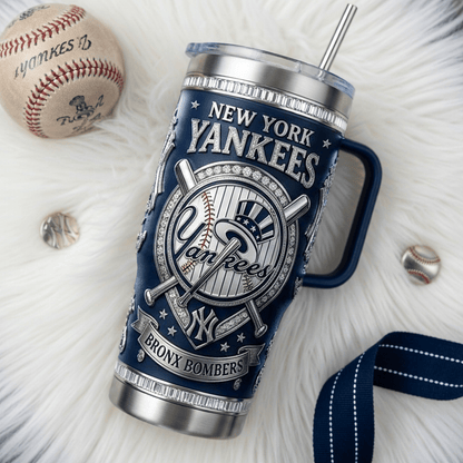 NYY 40oz Tumbler With Handle PDL