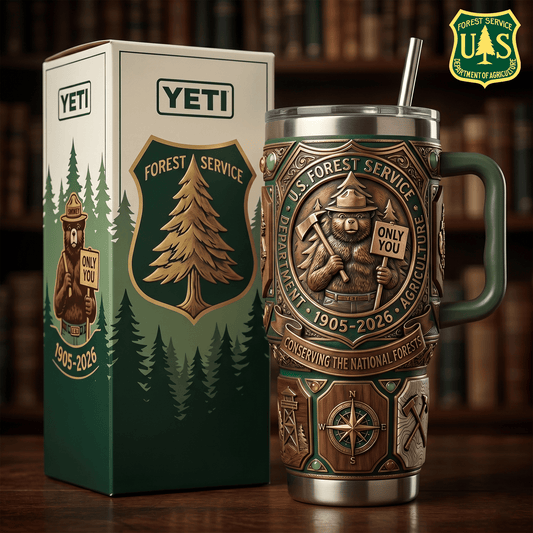 USFS 40oz Tumbler With Handle LNTH