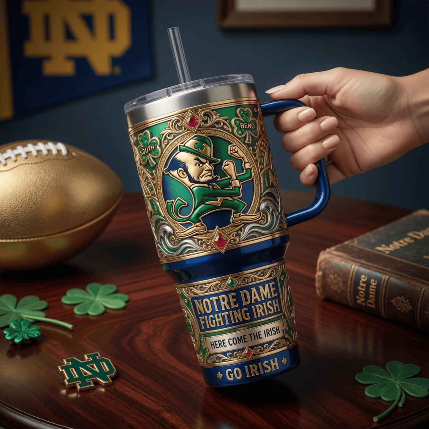 NDFI 40oz Tumbler With Handle LNTH