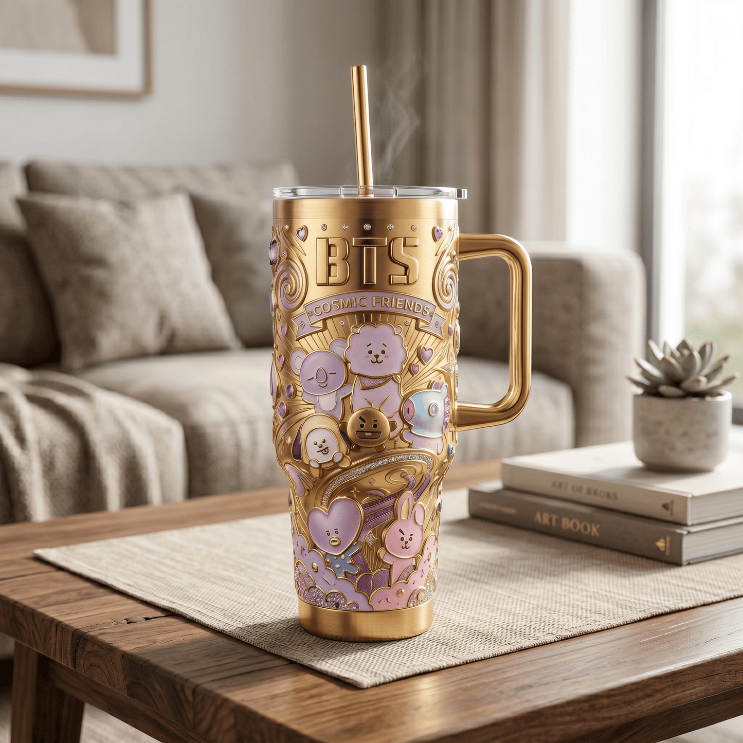 BTS 40oz Tumbler With Handle HTTT 2
