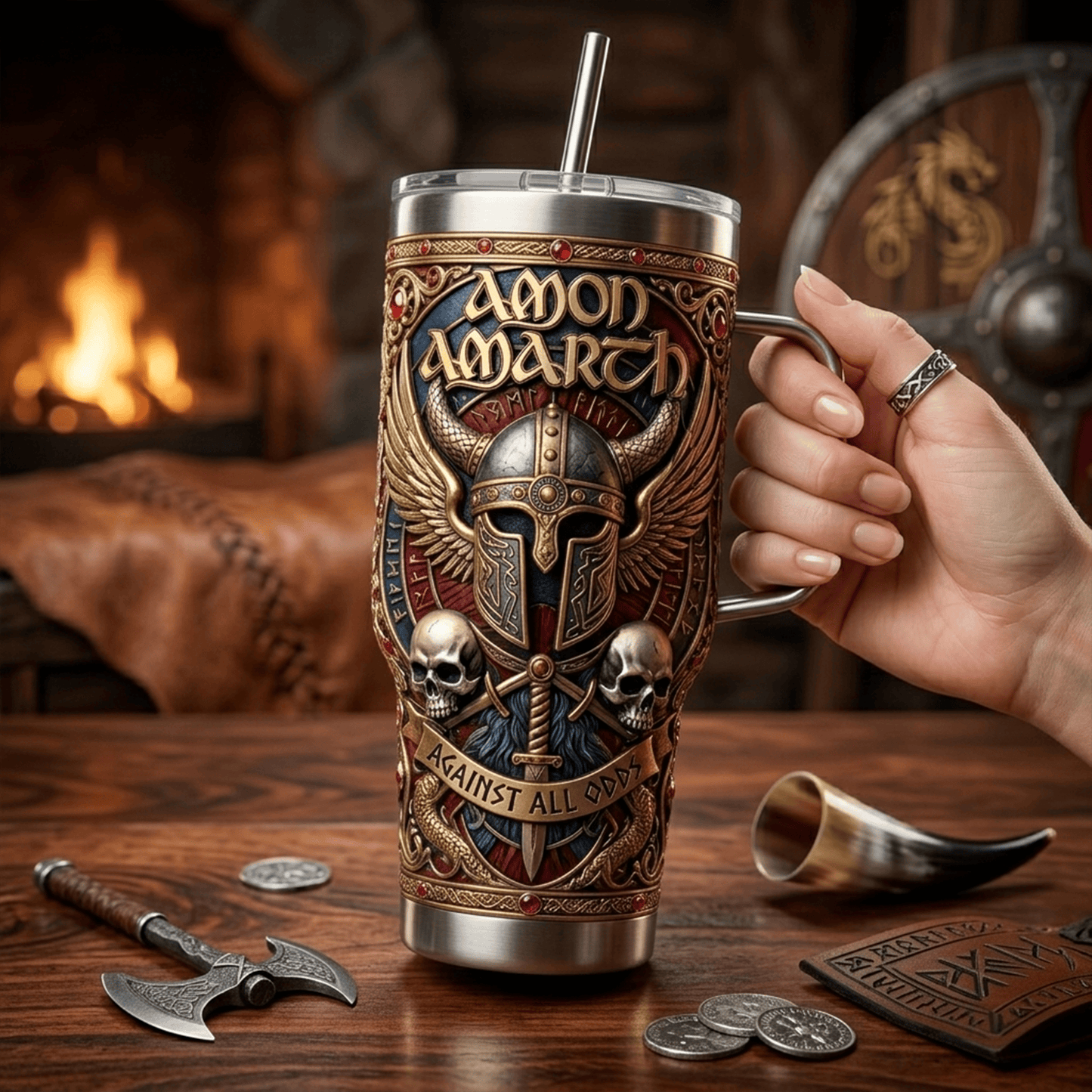 Premium ANAM 40oz Tumbler With Handle LNTH