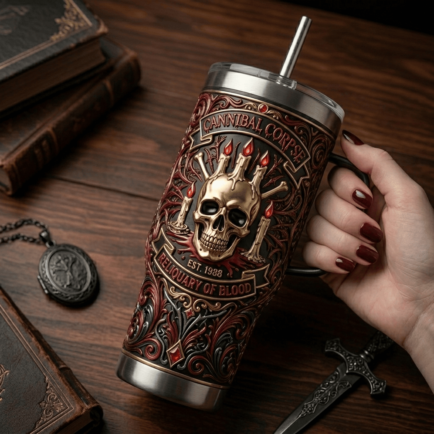 Premium CNC 40oz Tumbler With Handle LNTH