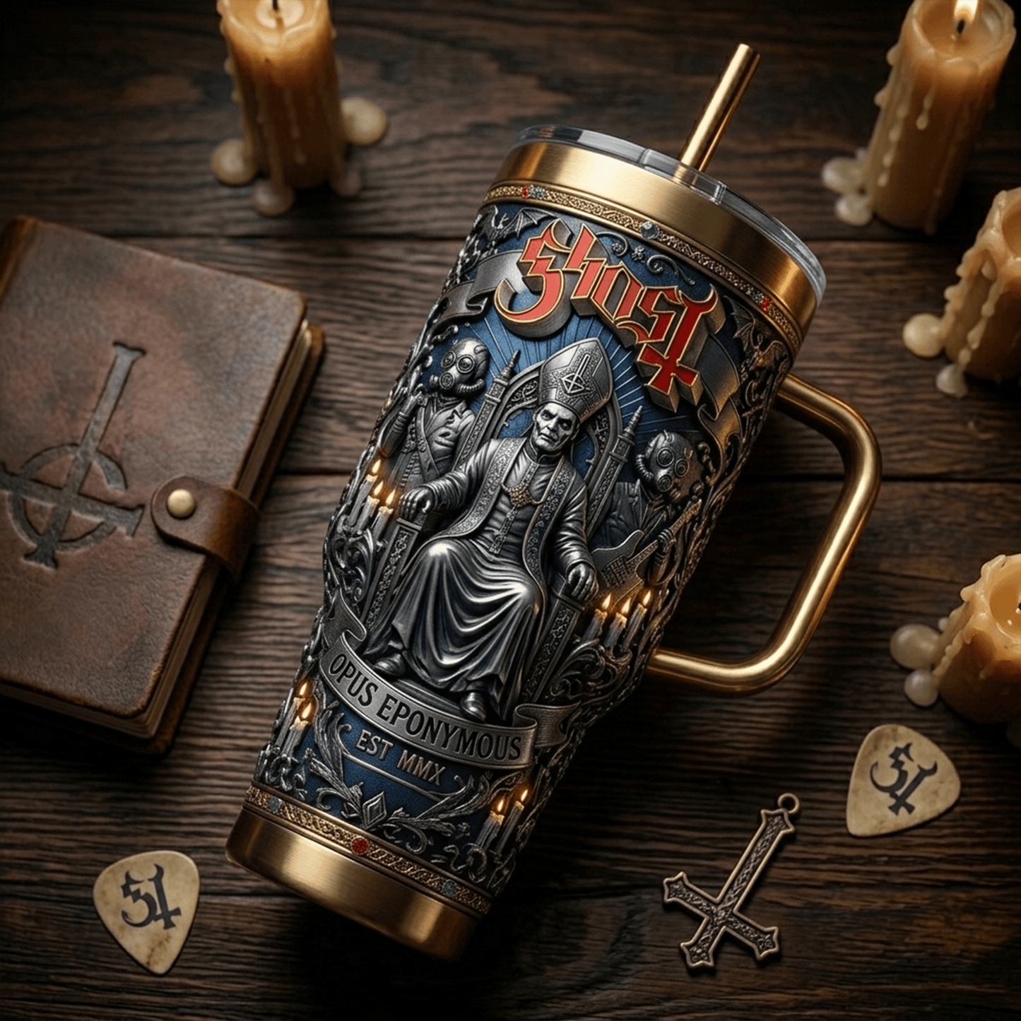 Premium GHB 40oz Tumbler With Handle LNTH
